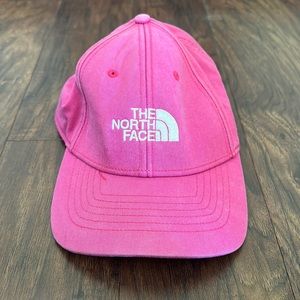 Pink north face cap